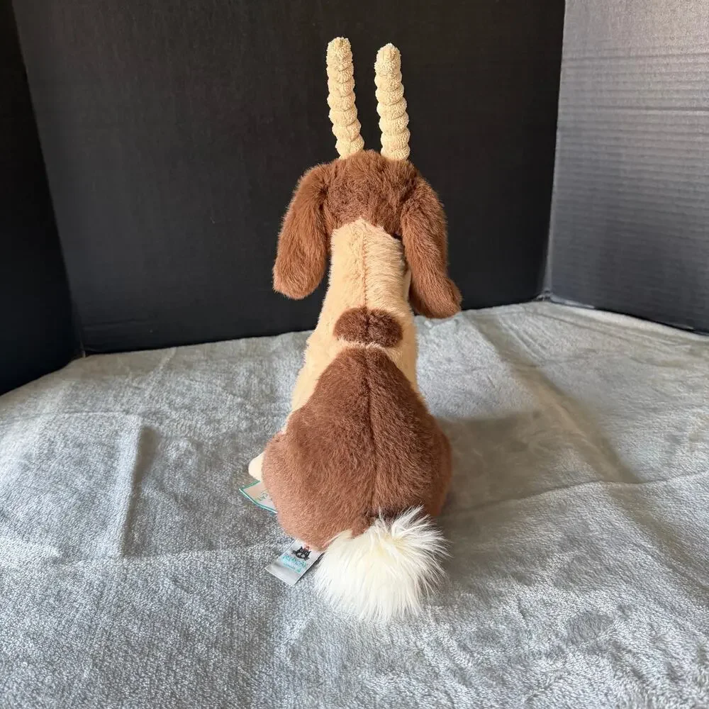 Jellycat Glenny Goat Plush Stuffed Animal Brown Cream Soft Toy With Tags